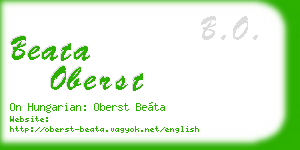 beata oberst business card